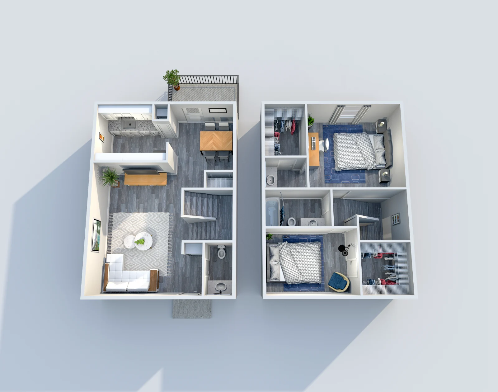 Marina Club — floor plan, Plan B7 · 2 bed · 1.5 baths · 1,200 sq ft